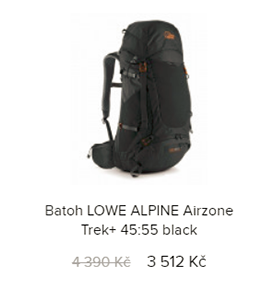 Batoh LOWE ALPINE Airzone Trek+ 45:55 black