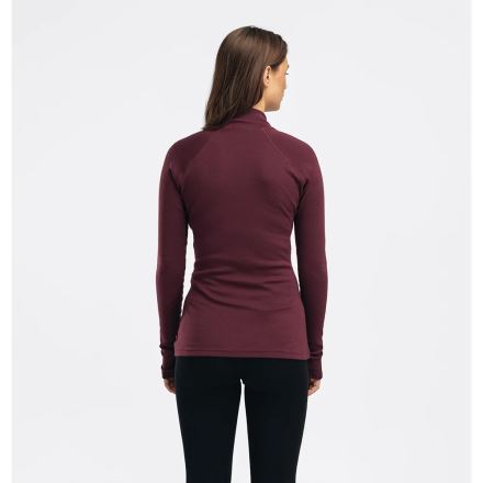 Dámské tričko Aclima WarmWool Mock Neck Shirt niagara (1)