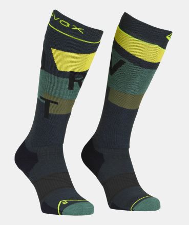 Pánské lyžařské ponožky Ortovox Free Ride Long Socks Cozy black steel