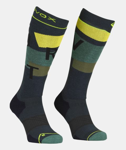 Pánské lyžařské ponožky Ortovox Free Ride Long Socks Cozy black steel