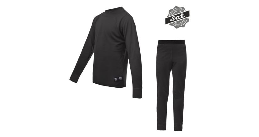 Dětský set funkčního prádla Sensor Merino Active Set Černá