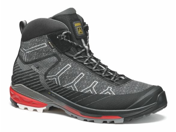 Kotníková obuv Asolo Falcon EVO Jaquard GV black/red/a392