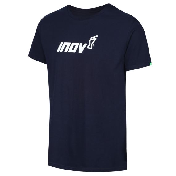 Pánské volnočasové triko INOV-8 Cotton Tee "Inov-8" M modrá