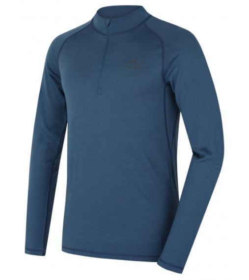 Pánské merino triko Husky MEROW ZIP M blue, velikost
