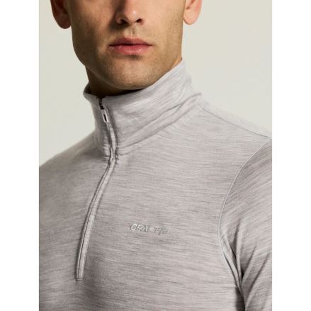 Pánské termotriko Craft Wool 95 HZ LS grey melange (8)