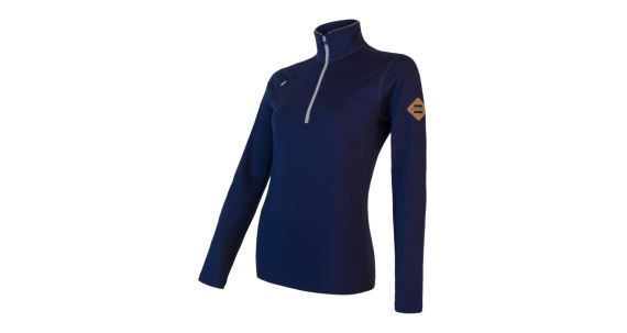 Dámská mikina Sensor Merino Upper krátký zip deep blue