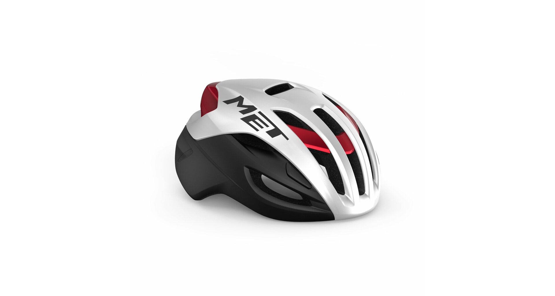 Silniční helma MET Rivale MIPS bílá/černá/červená metalická 58-61