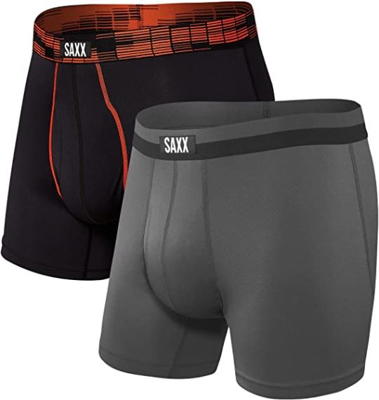 Pánské boxerky SAXX Mesh BB Fly 2PK black digi dna/graphite