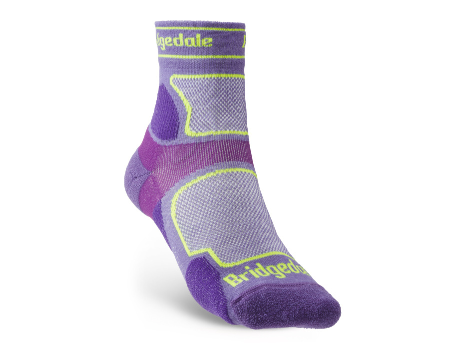 Dámské běžecké ponožky Bridgedale Trail Run UL T2 CS 3/4 Crew purple M (5-6,5 UK)