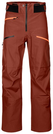 Pánské freeridové kalhoty ORTOVOX 3L Deep Shell Clay orange