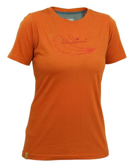 Dámské triko s krátký rukávem Warmpeace Lynn Lady Caldera orange