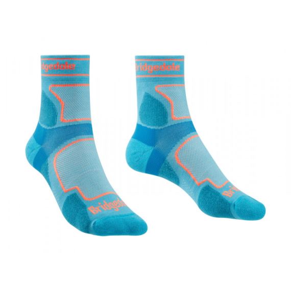 Dámské ponožky Bridgedale Trail Run LW T2 MS 3/4 Crew Women´s blue