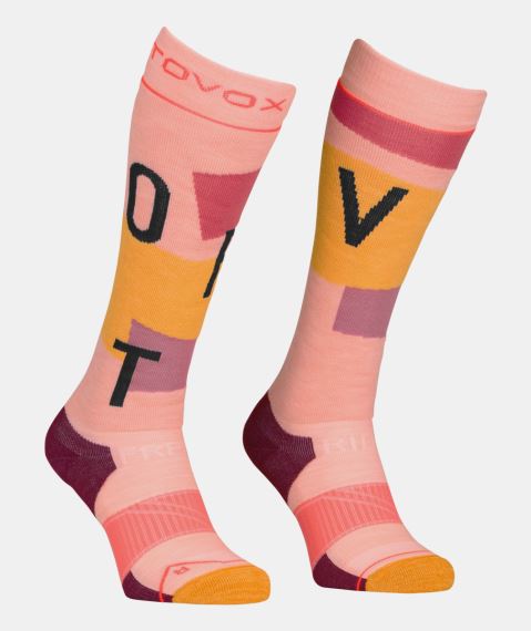 Dámské lyžařské ponožky Ortovox Free Ride Long Socks Cozy bloom