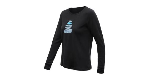 Dámské funkční triko Sensor Merino Blend Stone černá