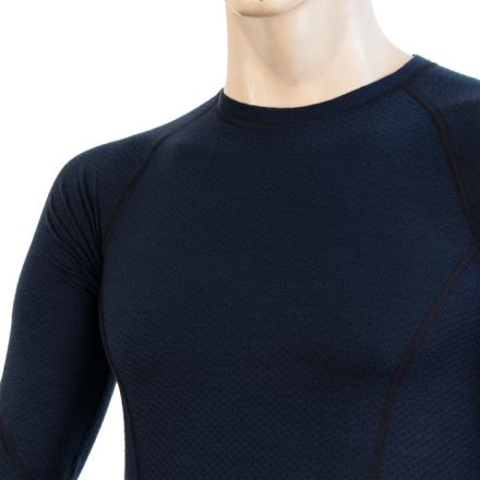 Pánské funkční tričko s dlouhým rukávem SENSOR Merino DF deep blu (2)