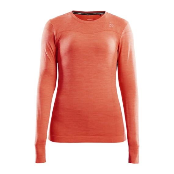 Dámské funkční tričko s dlouhým rukávem CRAFT Fuseknit Comfort LS oranžová
