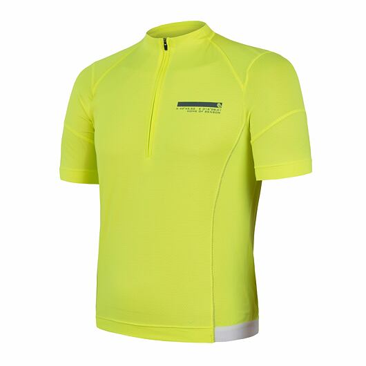 Pánský cyklistický dres kr. rukáv Sensor Coolmax Entry neon yellow L