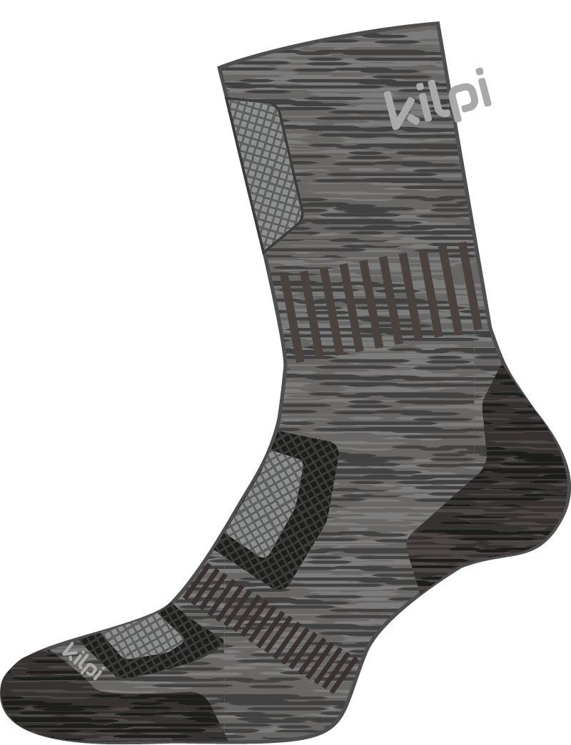 Sportovní vysoké ponožky Kilpi STEYR-U šedé 43-45
