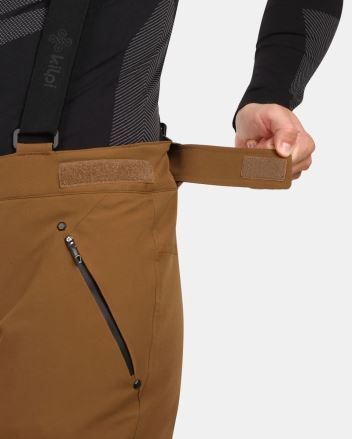 Pánské lyžařské kalhoty Kilpi METHONE-M černá 5XL: detail nastavení pasu na suchý zip a boční kapsy. (4)