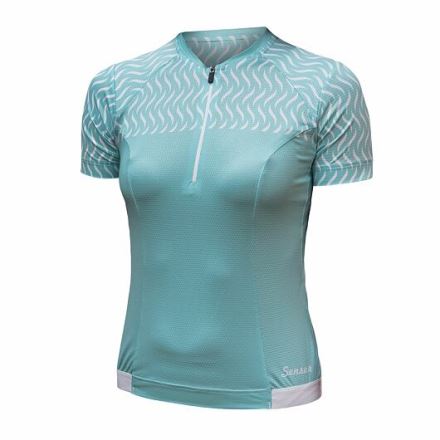Dámský cyklistický dres kr. rukáv Sensor Cyklo Tour mint wave