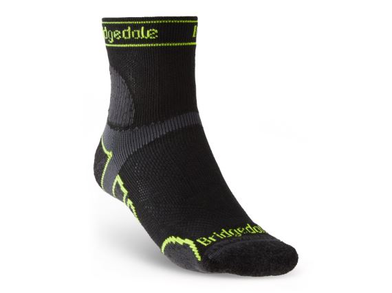 Pánské běžecké ponožky Bridgedale Trail Run LW T2 MS 3/4 Crew black