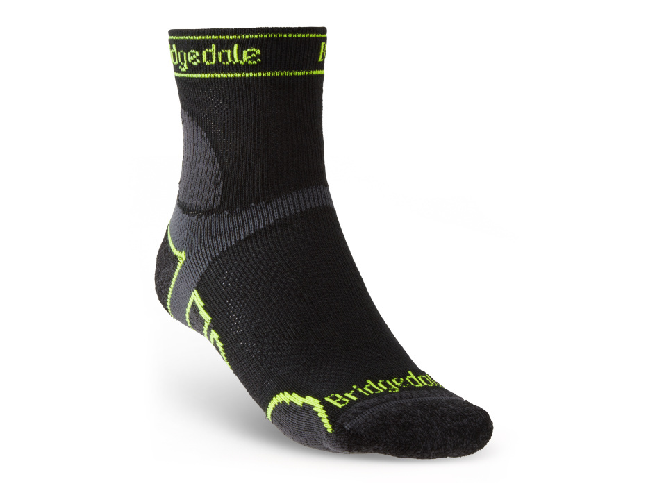 Pánské běžecké ponožky Bridgedale Trail Run LW T2 MS 3/4 Crew black M (6-8,5 UK)
