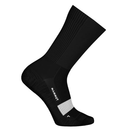 Pánské ponožky Mammut All-Mountain Targeted Cushion Merino Crew black-white 39-41