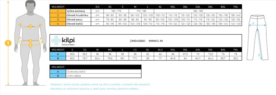Pánské kalhoty Kilpi MIMAS-M černá (4)