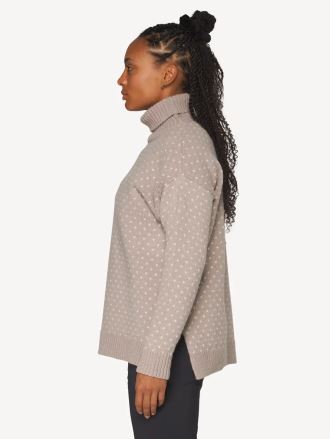 Dámský svetr Devold Sørisen stone/offwhite (2)