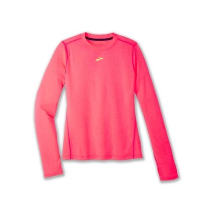 Dámské triko Brooks High Point Long Sleeve růžová (2)
