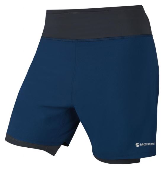 Pánské běžecké kraťasy Montane Dragon Twin Skin Shorts Narwhale blue