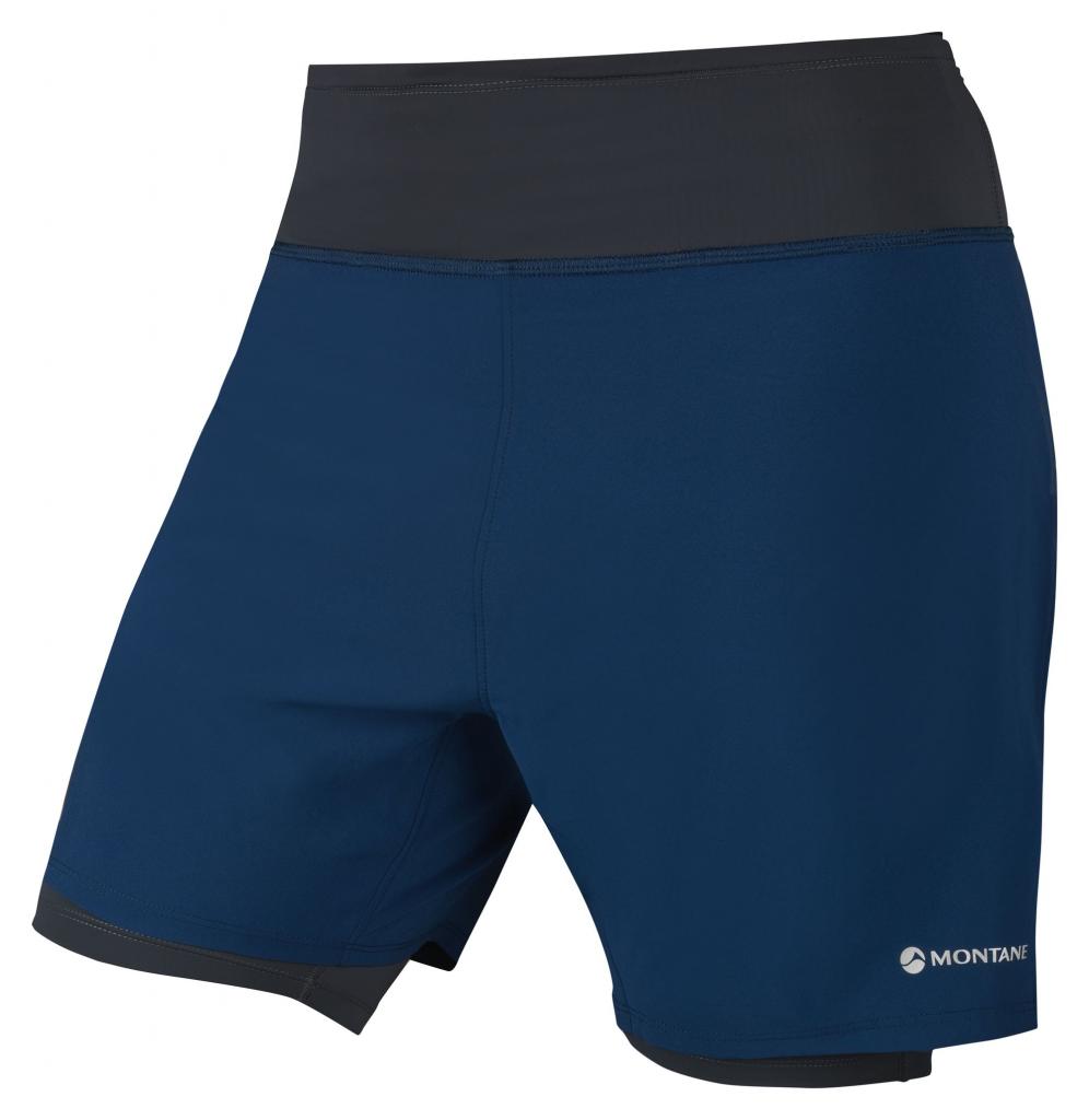 Pánské běžecké kraťasy Montane Dragon Twin Skin Shorts Narwhale blue S
