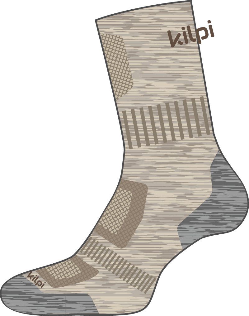 Sportovní vysoké ponožky Kilpi STEYR-U béžové 32-36