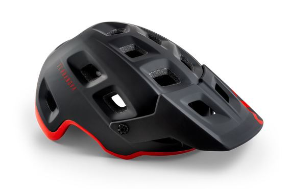 Cyklistická helma MET Terranova černá/červená matná/lesklá