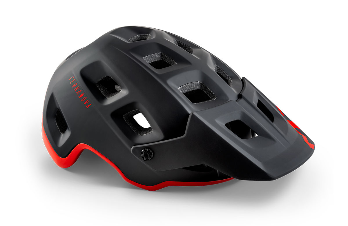 Cyklistická helma MET Terranova černá/červená matná/lesklá L (58-61 cm)
