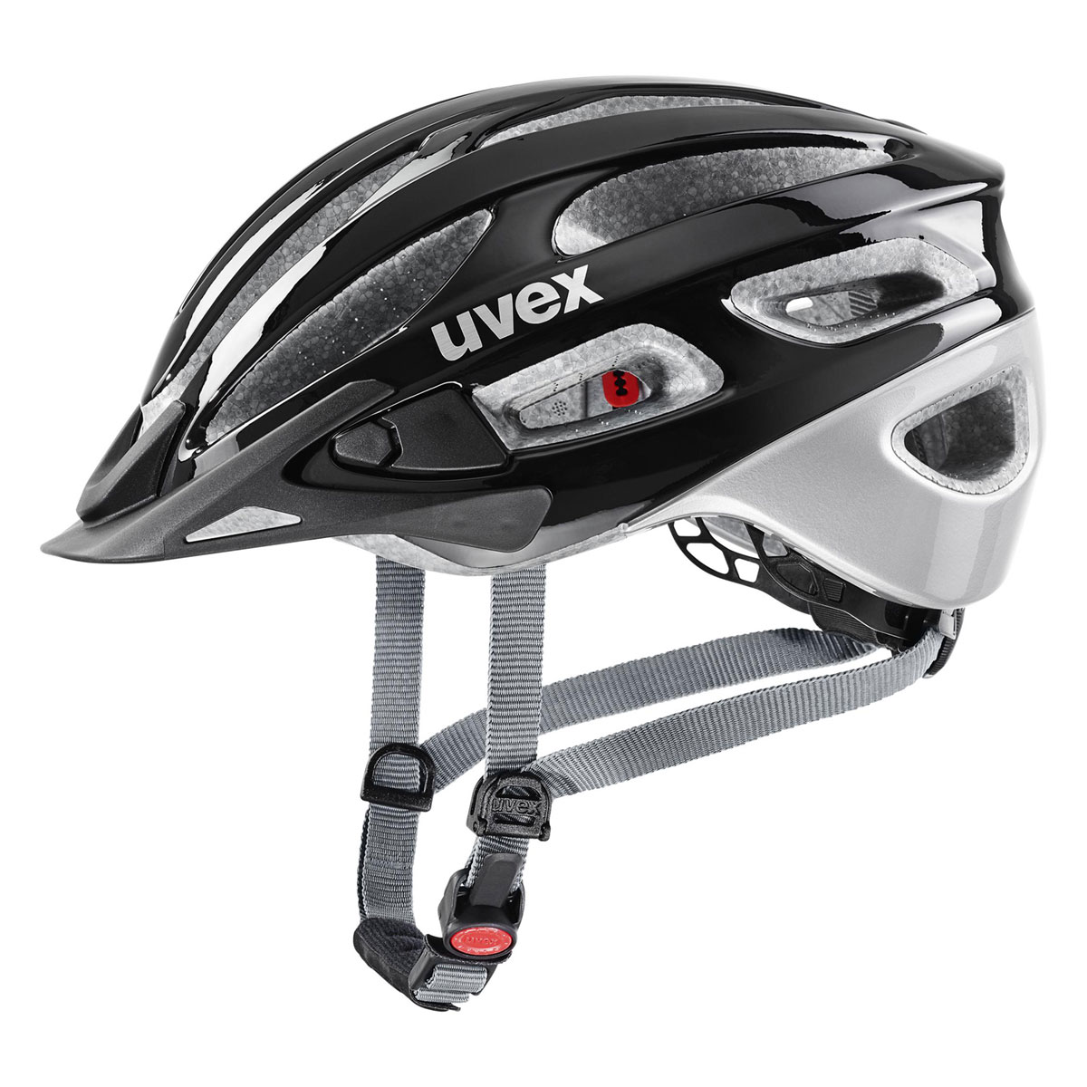 Cyklistická helma Uvex TRUE, Black- Silver 52-56cm