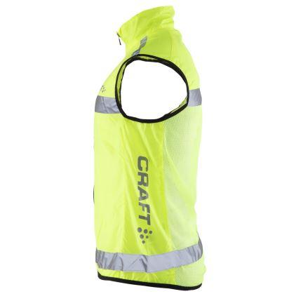 Bezpečnostní vesta pro běžce a cyklisty CRAFT Safety Vest žlutá (3)