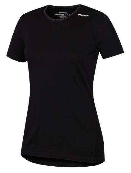 Dámské funkční triko HUSKY Merino 100 L krátký rukáv černá
