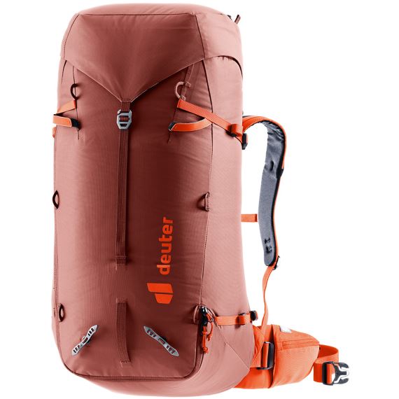 Pánský horolezecký expediční batoh Deuter Guide 44+8L One-size Redwood-papaya