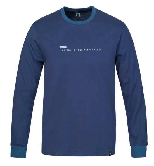 Pánské bavlněné tričko s dlouhým rukávem Hannah Kirk Patriot blue
