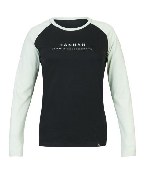 Dámské tričko s dlouhým rukávem Hannah Prim Anthracite/dawn blue