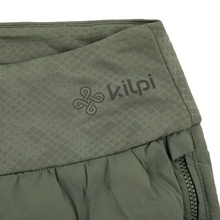 Detailní pohled na pas, logo a zip Dámské zateplené sukně Kilpi TANY-W korálová. (2)