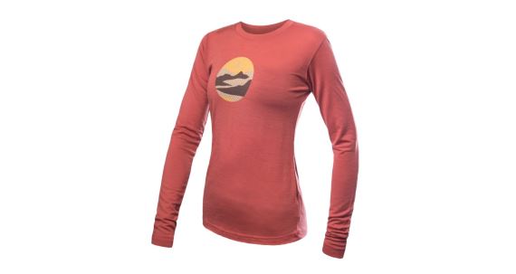 Dámské funkční tričko s dlouhým rukávem Sensor Merino Active Trigslav Terracotta