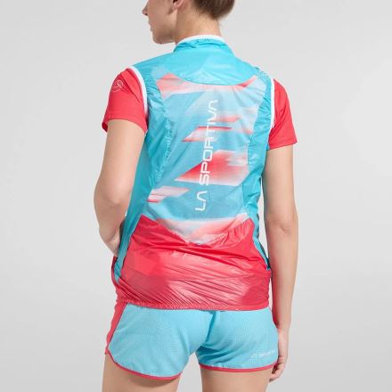 Dámská vesta La Sportiva Briza Windbreaker Vest hibiscus/malibu blue (3)