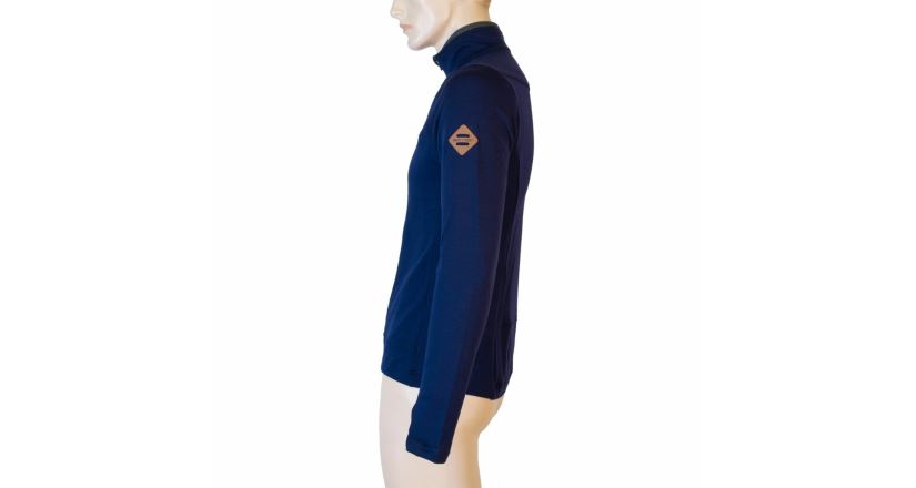 Pánská funkční mikina SENSOR Merino Upper celozip deep blue (3)