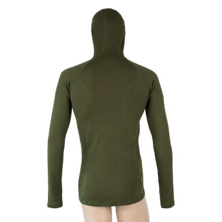 Pánské oboustranné funkční tričko s dlouhým rukávem a kapucí SENSOR Merino DF safari (2)
