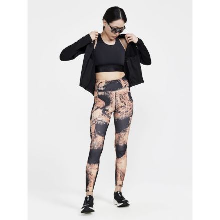 Dámské běžecké elastické kalhoty CRAFT ADV Essence Run Oranžová s černou (4)