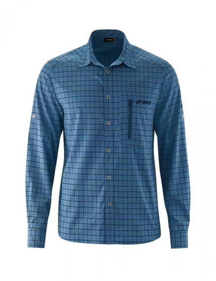 Pánská košile s dlouhým rukávem Maier Sports Mats L/S blue