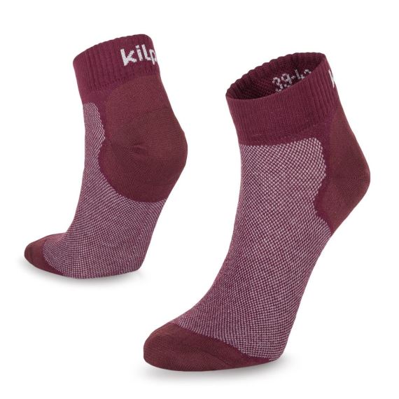 Běžecké ponožky Kilpi Minimis-U 2-pack tamvě červená