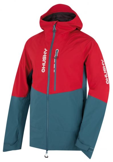 Pánská hardshellová bunda Husky Nicco M red/turquoise